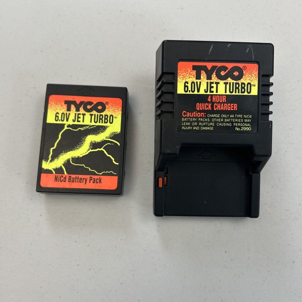 Tyco RC 6V Jet Turbo 4 Hour Quick Charger 2990 w/ NiCd Battery Pack UNTESTED